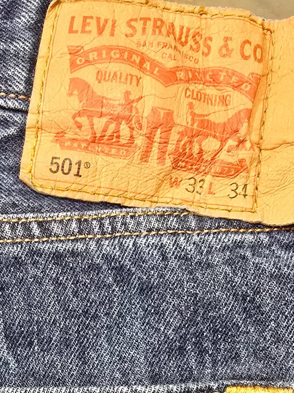Vintage Levi’s 501 Dark Wash Jeans 33x34